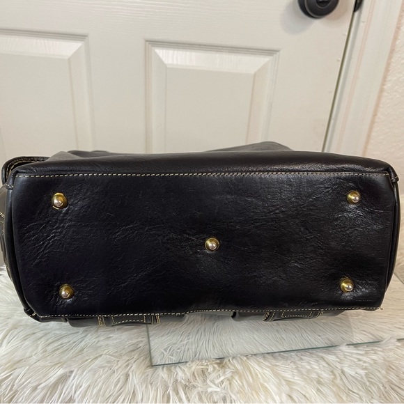 Marino Orlandi Black Shoulder Bag with 4 Exterior Pockets - Picture 14 of 15